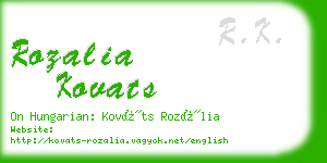 rozalia kovats business card